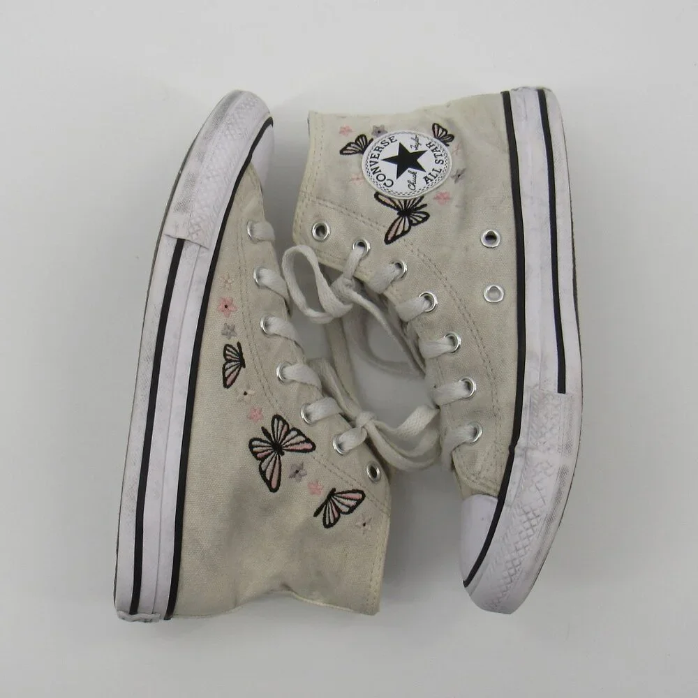 Converse Chuck Taylor All Star HI Butterflies Girls High Top Sneakers Size 2